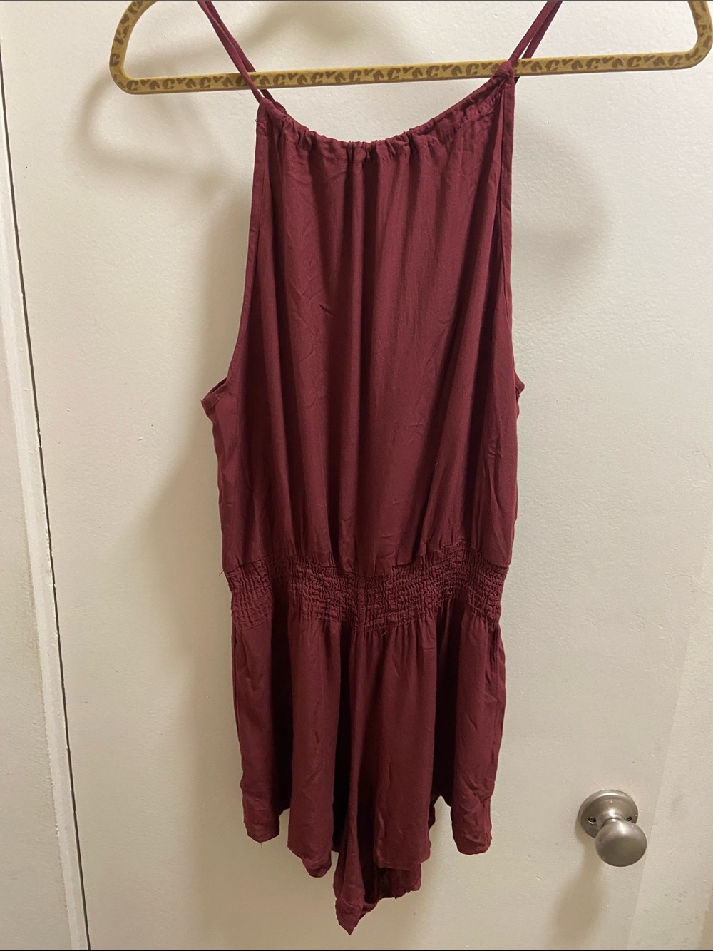 Brandy Melville Burgundy Sleeveless Romper